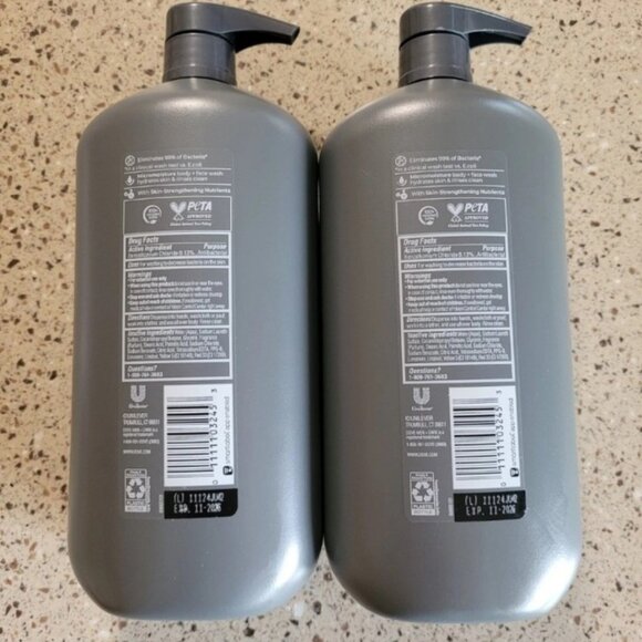 2 New Dove Men + Care Antibacterial Skin Defense Body & Face Wash 30 oz Ea 11/26 - Picture 2 of 3